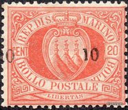 [No.2-4 Surcharged, type E]