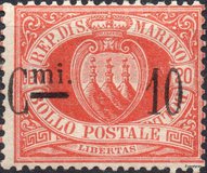 [No.2-4 Surcharged, type D1]