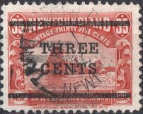 [No. 61, 63, 64 Surcharged, type CE3]
