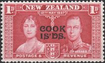 [Coronation of King George VI and Queen Elizabeth - Stamps of New Zealand Overprinted "COOK ISLANDS", نوع AD]