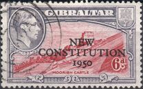 [Overprinted "NEW CONSTITUTION 1950", type AF2]