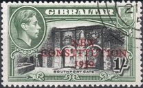 [Overprinted "NEW CONSTITUTION 1950", type AF3]