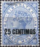 [Queen Victoria, 1819-1901 - Stamps of 1886 Surcharged "CENTIMOS", тип F3]