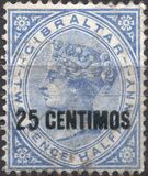 [Queen Victoria, 1819-1901 - Stamps of 1886 Surcharged "CENTIMOS", тип F3]