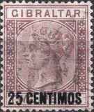 [Queen Victoria, 1819-1901 - Stamps of 1886 Surcharged "CENTIMOS", тип F2]