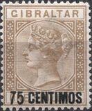 [Queen Victoria, 1819-1901 - Stamps of 1886 Surcharged "CENTIMOS", тип F6]