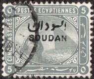 [Sphinx and Pyramid - Egypt Postage Stamps Overprinted "SOUDAN", type G]