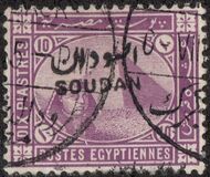 [Sphinx and Pyramid - Egypt Postage Stamps Overprinted "SOUDAN", type H]