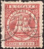 [Sailing Ship "Sandbach" - Inscription "B.GUIANA", type H8]