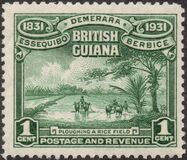 [The 100th Anniversary of the Union of Districts Demerara, Berbice and Essequibo with British Guiana, type AD]