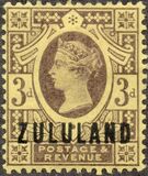 [Great Britian Postage Stamps Overprinted "ZULULAND", type B4]