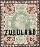 [Great Britian Postage Stamps Overprinted "ZULULAND", type B5]