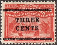 [No. 61, 63, 64 Surcharged, type CE2]