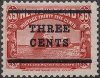 [No. 61, 63, 64 Surcharged, type CE3]