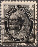 [Queen Victoria - Maple Leaf in Corners, type P]