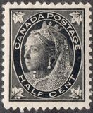 [Queen Victoria - Maple Leaf in Corners, type P]