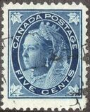 [Queen Victoria - Maple Leaf in Corners, type P4]