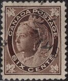 [Queen Victoria - Maple Leaf in Corners, type P5]