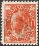 [Queen Victoria - Maple Leaf in Corners, type P6]