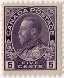 [King George V in Admiral Uniform - New Colors and Values, тып AD12]