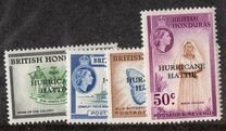 [As No. 141, 146, 148 & 149, Overprinted  HURRICANE/HATTIE, type BR]