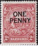 [No. Overprinted "ONE PENNY", tegund AC]