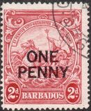 [No. Overprinted "ONE PENNY", tegund AC1]