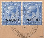 [Great Britian Postage Stamps Overprinted "NAURU", type A8]