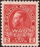 [King George V in Admiral Uniform Overprinted "War Tax", Tip AL2]