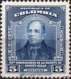 [Airmail - The 80th Anniversary of the Death of Andres Bello, 1781-1865, type OF]