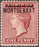 [Antigua Postage Stamps Overprinted "MONTSERRAT", type A]