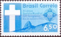 [Airmail - The 10th Anniversary of the Baptist World Alliance Congress, Rio de Janeiro, type AJP]