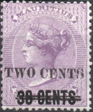 [Surcharged "TWO CENTS", type AE3]