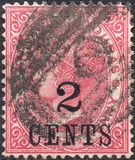 [Queen Victoria Surcharged in London. "CENTS" Tall & Slim. See also No.14-19, type D]