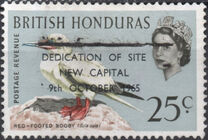 [Birds - Stamps of 1962 Overprinted "DEDICATION OF SITE - NEW CAPITAL - 9th OCTOBER 1965", tyyppi CK4]