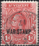 [No. 96 Overprinted "WAR STAMP" - Large Head on "P" of "STAMP", type T]