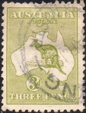 [Definitive Issues - Kangaroo and Map, type A4]