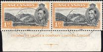 [King George VI and Views of Ascension, type F2]