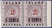 [No.68 Overprinted "2", tegund S]