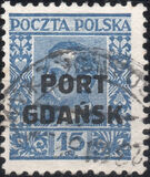 [Polish Postage Stamp Overprinted "PORT GDAŃSK", type G]