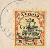 [German Togo Postage Stamps Overprinted "TOGO Occupation franco-anglais" - 2mm Between "TOGO" & "Occupation", type B2]