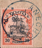 [German Togo Postage Stamps Overprinted "TOGO Occupation franco-anglais" - 2mm Between "TOGO" & "Occupation", type B3]