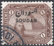 [Sphinx and Pyramid - Egypt Postage Stamps Overprinted "SOUDAN", type A]