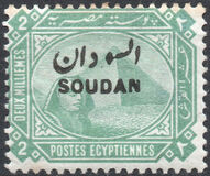 [Sphinx and Pyramid - Egypt Postage Stamps Overprinted "SOUDAN", type B]