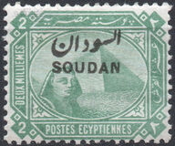 [Sphinx and Pyramid - Egypt Postage Stamps Overprinted "SOUDAN", type B]