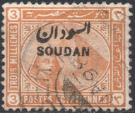 [Sphinx and Pyramid - Egypt Postage Stamps Overprinted "SOUDAN", type C]