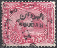 [Sphinx and Pyramid - Egypt Postage Stamps Overprinted "SOUDAN", type D]