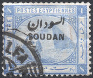 [Sphinx and Pyramid - Egypt Postage Stamps Overprinted "SOUDAN", type E]