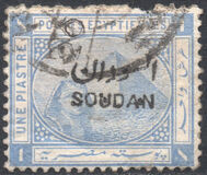 [Sphinx and Pyramid - Egypt Postage Stamps Overprinted "SOUDAN", type E]