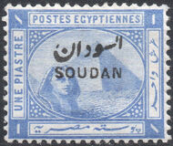 [Sphinx and Pyramid - Egypt Postage Stamps Overprinted "SOUDAN", type E]